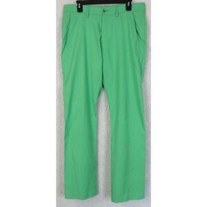 Mens Galvin Greens Ventils Golf Pants Flat Front Polyester Size‎ 34x34 Green